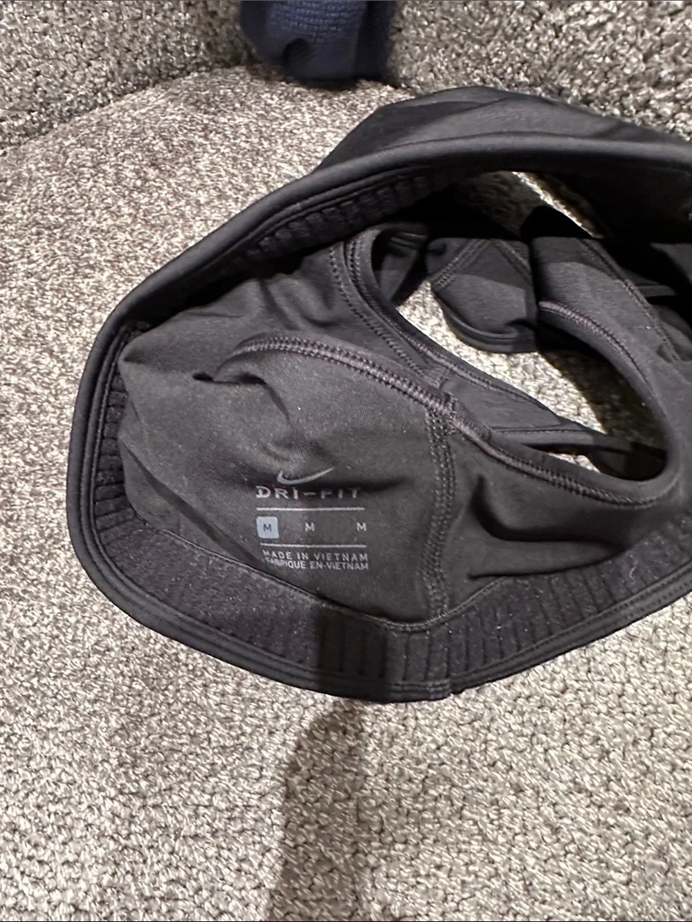 Nike Black Sports Bra with White Swoosh Logo